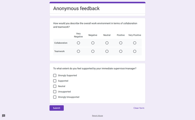 Disable Email Collection To Create Anonymous Feedback Surveys With Google Forms